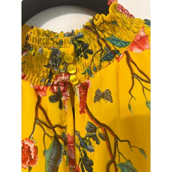 Midnight Sky Sz XL Brightly Colored Yellow Mock Neck Sleeveless - Picture 6 of 6